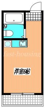 サンパレス第3連雀(ワンルーム/2階)の間取り写真