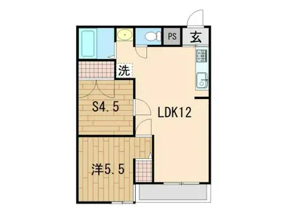 サンパティック南鳩ヶ谷(1SLDK/1階)の間取り写真