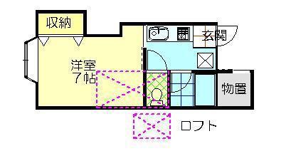 アーバンパレス新田(1K/1階)の間取り写真