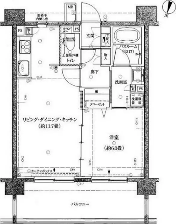 クリオ南太田 2階階 間取り