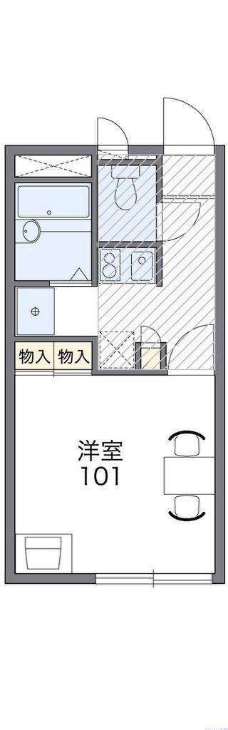 レオパレスジュネス(1K/1階)の間取り写真