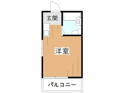 ジュネス久米川(ワンルーム/2階)の間取り写真