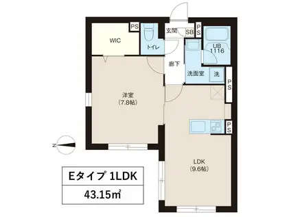 レピュア大山レジデンスII(1LDK/4階)の間取り写真