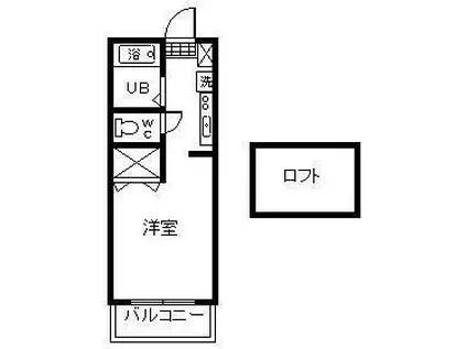パシフィックアトラス(1K/2階)の間取り写真
