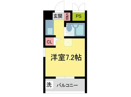 ラファエラ鳴尾II(ワンルーム/5階)の間取り写真