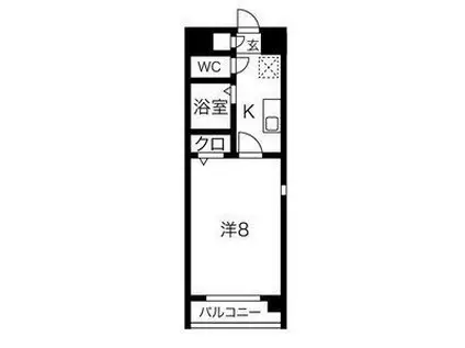 マノワール中村公園(1K/2階)の間取り写真