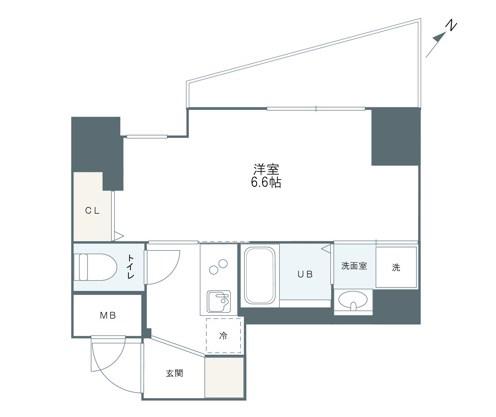 グルーブ神戸元町アリア(1K/5階)の間取り写真