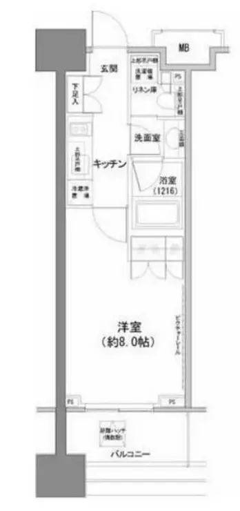 パークハビオ西新宿 13階階 間取り