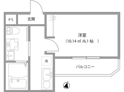 DELIGHT TOWN(1K/3階)の間取り写真