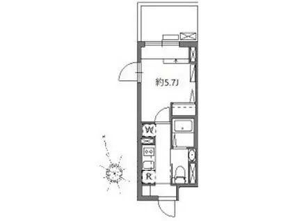 SOLASIA RESIDENCE 学芸大学II(1K/3階)の間取り写真