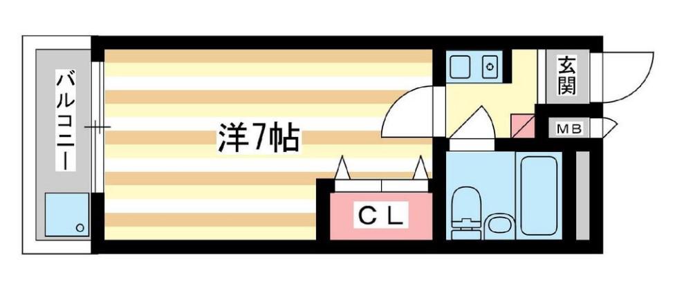 北羅マンション(1K/3階)の間取り写真
