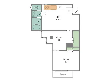 第5常葉コーポ(2LDK/1階)の間取り写真
