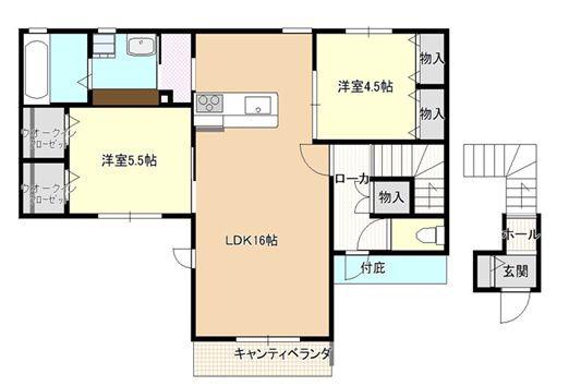 へーベルメゾン メルヴェイユ(2LDK/2階)の間取り写真