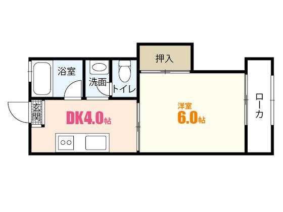 第2岩井アパート(1K/2階)の間取り写真
