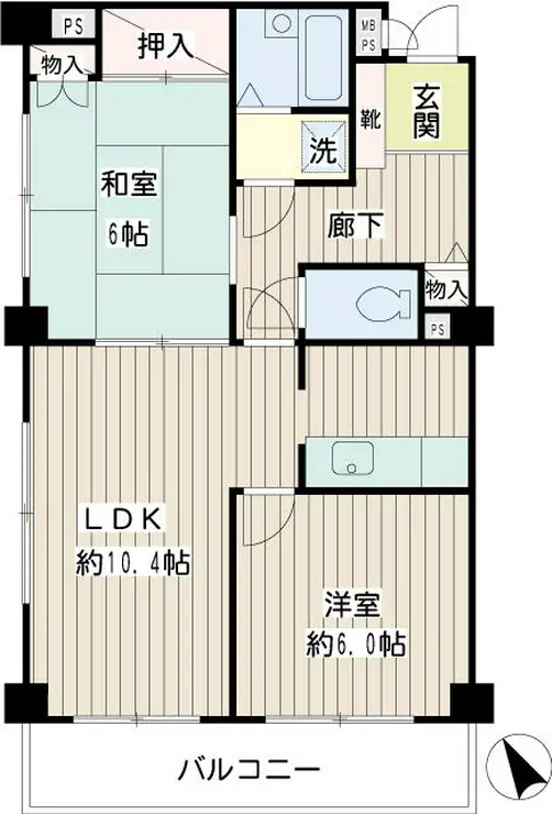 サニーテラス西寺尾 3階階 間取り