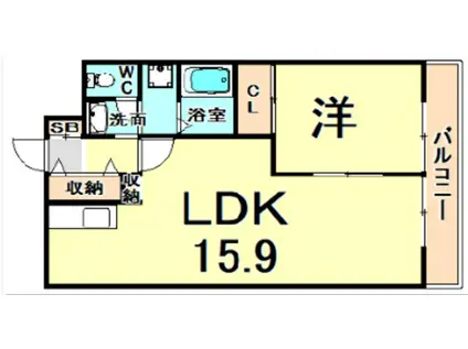 エトワール21(1LDK/5階)の間取り写真