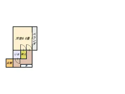 コーポ益田(1K/4階)の間取り写真