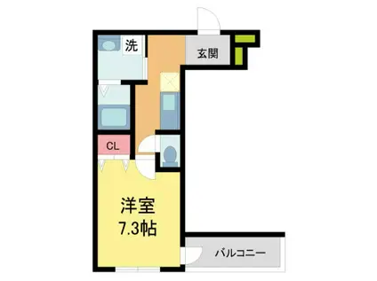 フジパレス西宮今津II番館(1K/3階)の間取り写真