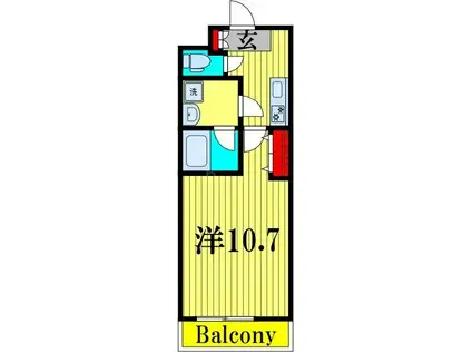 クレール志村(1K/1階)の間取り写真