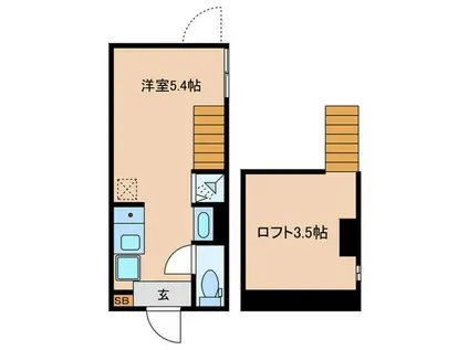ハーモニーテラス大山III(ワンルーム/1階)の間取り写真