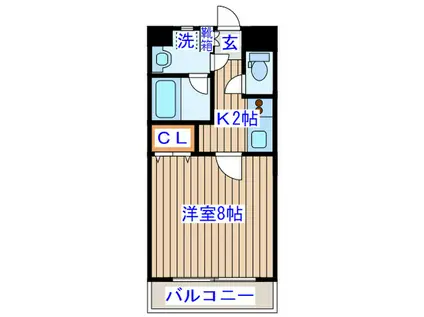 チュアリーヒルズⅠ(1K/5階)の間取り写真
