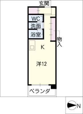 Nビレッジ(ワンルーム/2階)の間取り写真