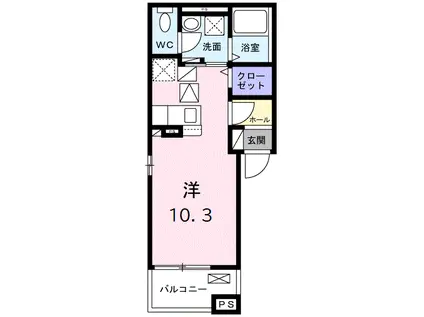 アリステラ(ワンルーム/1階)の間取り写真