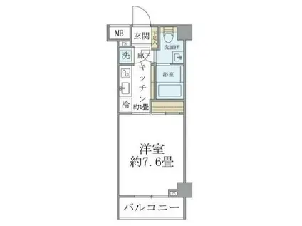 YOU I COURT(1K/2階)の間取り写真