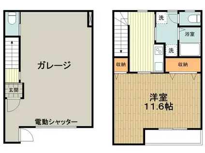 CASA BIANCA(1SK/1階)の間取り写真