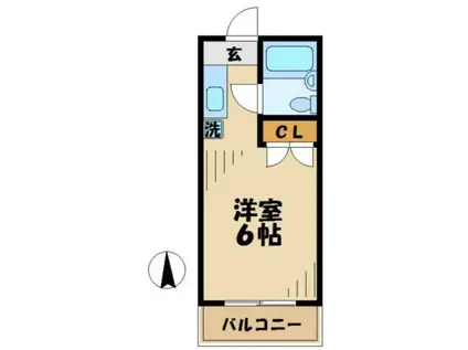 グリーンヒルズ多摩センター(1K/3階)の間取り写真