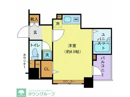 プレール・ドゥーク東京イースト(ワンルーム/5階)の間取り写真