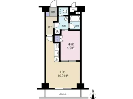 イーストコート(1LDK/7階)の間取り写真