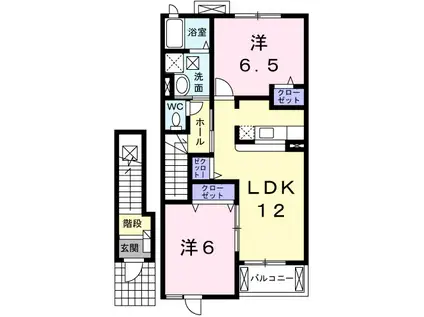 ソフィアヒルズ(2LDK/2階)の間取り写真