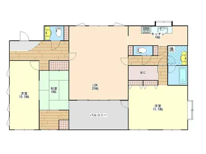 トータスレジデンス(3LDK/6階)の間取り写真