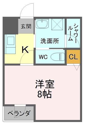 セントマルタ七間町(1K/3階)の間取り写真