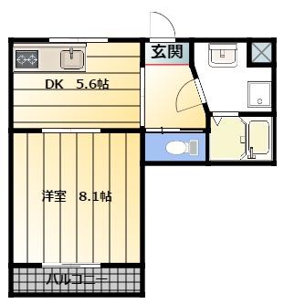 サンジュエール(1DK/3階)の間取り写真