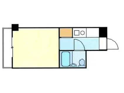 フォートクリオM(1K/4階)の間取り写真