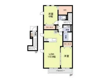 LUMIERE(2LDK/2階)の間取り写真