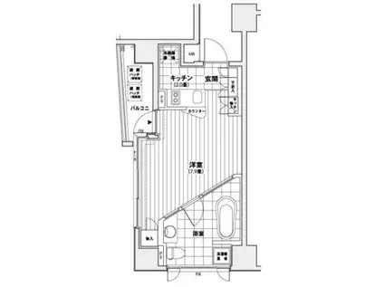 カスタリア銀座(ワンルーム/10階)の間取り写真