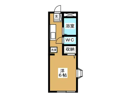 ハイム高松(ワンルーム/1階)の間取り写真