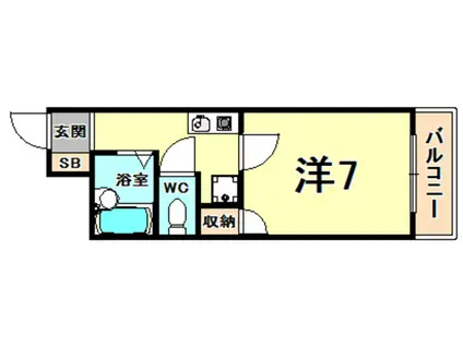 リッチライフ甲子園X(1K/3階)の間取り写真