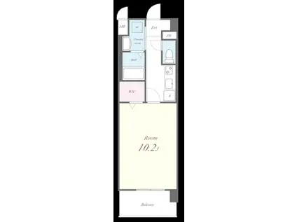 リヴェルナ平尾(1K/2階)の間取り写真