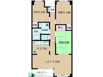 シルクフォルム(3LDK/2階)の間取り写真