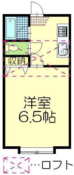レジデンス コジー(1K/1階)の間取り写真
