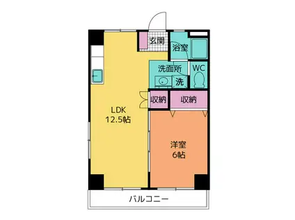 コンフォートガーデン(1LDK/4階)の間取り写真
