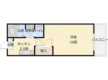 コンドウハイツ(1K/2階)の間取り写真