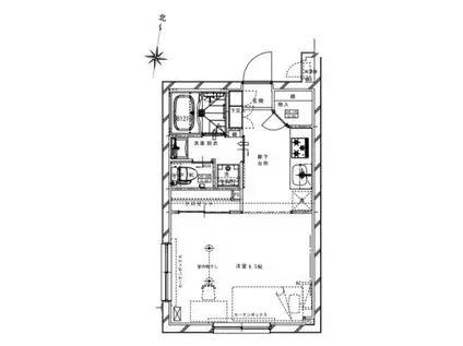 リアルワン要町(ワンルーム/2階)の間取り写真