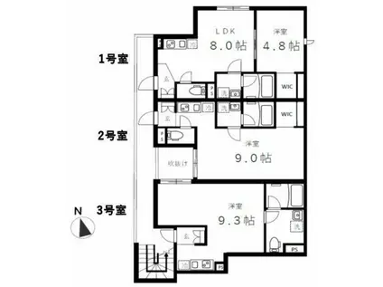 K RESIDENCE(ワンルーム/1階)の間取り写真