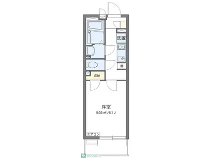 クレイノラギ 下落合(1K/1階)の間取り写真