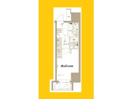 LIVCITY YOKOHAMA HIGASHI BAYSIDE(1K/2階)の間取り写真